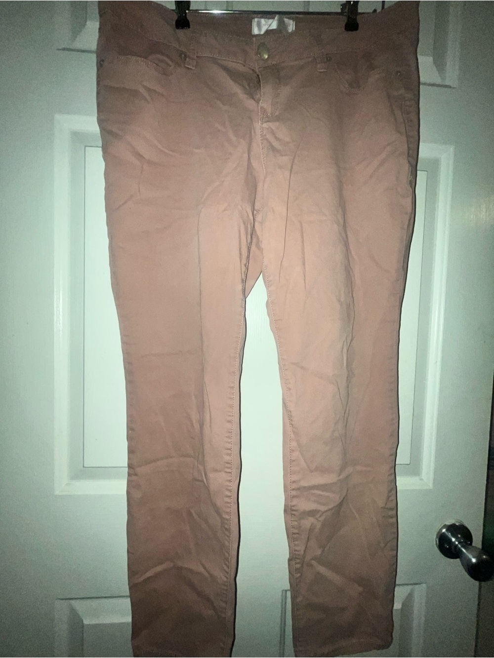 No Boundaries Dusty Peach Straight-Leg Jeans